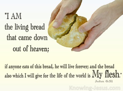 John 6:51 The Living Bread From Heaven (brown)